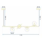 Hängelampe APP1665-4CP Gold