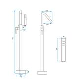 Bateria wannowa Rea ARAS złota szczotkowana