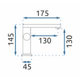 Baterie pentru baie Rea Tap Black low