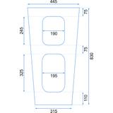 Freestanding basin Rea Daria