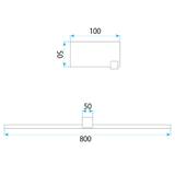 Kinkiet łazienkowy LED SWE045-1W 80 cm Złoty