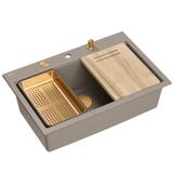 Granitspülbecken MARC 110 WORKSTATION Beige