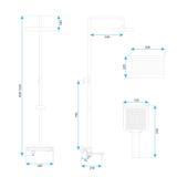 Shower set Rea Arlo Brush Nickle