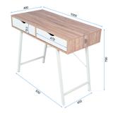 BIURKO SKANDYNAWSKIE Z SZUFLADAMI WHITE/DĄB SANOMA FFT180902