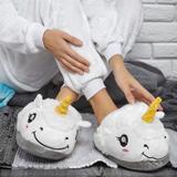 Kapcie klapki Kigurumi Pegaz biały