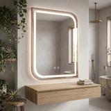 Mirror LED ZONE 80x60 BRUSH  ROSE GOLD