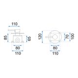 Rea Lugano paslēptas dušas komplekts melns +BOX