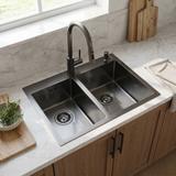 Stalen spoelbak Toby  Black