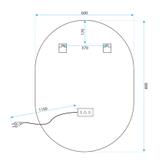 LED ΚΑΘΡΕΦΤΗΣ ΤΟΙΧΟΥ EGG 60x80 cm