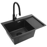 Stainless steel sink Fin Black