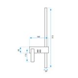 Wandlampe APP1439-2-W BLACK  GOLD LEFT