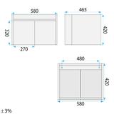 Ensemble de meubles de salle de bains Faro 60 cm