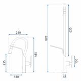 Robinet de cuisine Rea Castor Black Mat