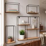 Zestaw 4 półek ściennych LOFT Metalowe Industrial CFZL-TSF011