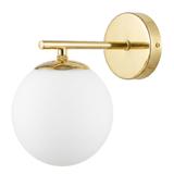 Lampa Ścienna Kinkiet Szklana Kula APP684-1W Złota