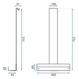 Półka łazienkowa TORI Black