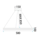 Hängelampe LED APP1672-CP GOLD