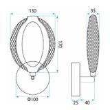 KINKIET ŚCIENNY LED G174-W ZŁOTY