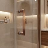 Shower enclosure Rea Bruno 90x90 Brush Copper