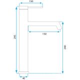 Bateria Umywalkowa Rea Foss nikiel szczotkowany Inox wysoka
