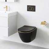 Toilet bowl Rea Carlo Mini Tornado Black Gold Egde
