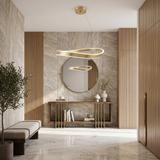 LAMPA SUFITOWA WISZĄCA SWE06-CP 80cm ZŁOTA SZCZOTKOWANA