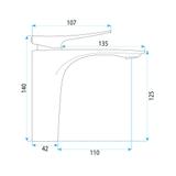 Bateria Umywalkowa PREMIUM REA Vision Miedź Szczotkowana Niska