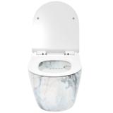 Carlos Slim Rimless Granit Spīdīgs sienas tualetes pods