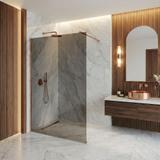Walk-in dušas siena Rea Flexi Grey / Brush Copper 120