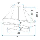 LAMPA SUFITOWA WISZĄCA SWE063-CP ZŁOTA