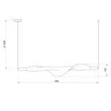 Deckenlampe LED APP1445-CP GOLD