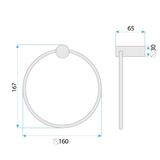 Kupatilska vešalica Ring 64106 SOLO Titan