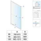 Porta doccia Rea Primo Swing 100 Chrome
