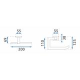 Portarrollos de papel higiénico ERLO 04 CHROME
