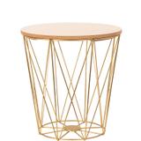 Druciany stolik kawowy Twins Gold Rozmiar S