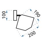 Wandlampe loft rose black APP534-1W