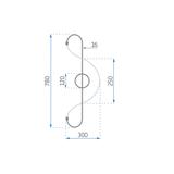 Lampe LED APP857-W LONG BLACK