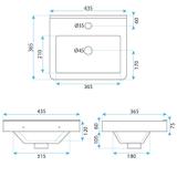 Conjunto de móveis de banheiro Molly 40cm Grey