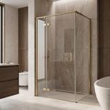 Shower enclosure Rea Bruno 100x80 Brush Gold
