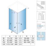 Cabina doccia Rea Atlas 120x100 Chrome