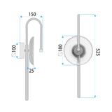 WANDLEUCHTE LED LHJ072-W BRUSH GOLD