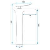 Rubinetto da lavabo Rea Laguna antique Brush Copper high