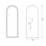 Mirror LED Orbit 60x170cm Brush Gold