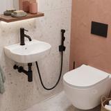 Washbasin faucet with bidetta Rea Lungo Black