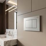 Concealed WC Frame Set Slim 024N with Satin J Button