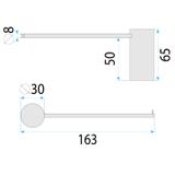 Uchwyt na papier toaletowy 64105 SOLO Miedź Szczotkowana