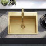 Zlewozmywak stalowy REA Liam Złoty szczotkowany