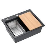 гранитная мойка KURT 110 WORKSTATION Black Dotted