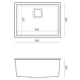 Granite sink DAVID 50 Black