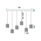 Hängelampe APP1822-6CP NATURE BLACK